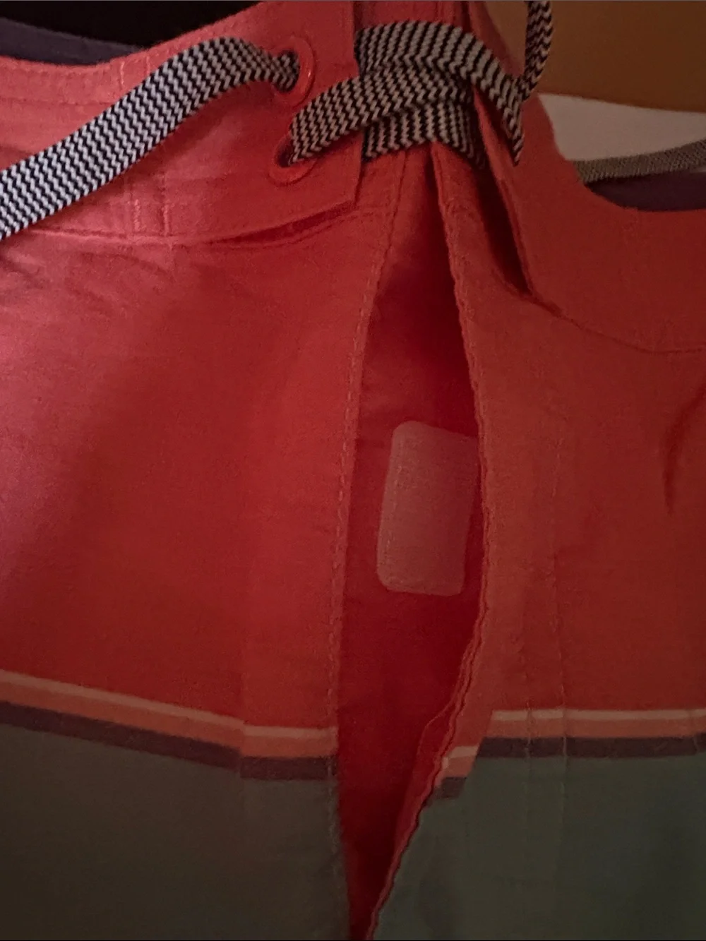 Goodfellow & Co Coral, Aqua and Light Blue Stripe Swim Trunk Board Shorts Sz 36